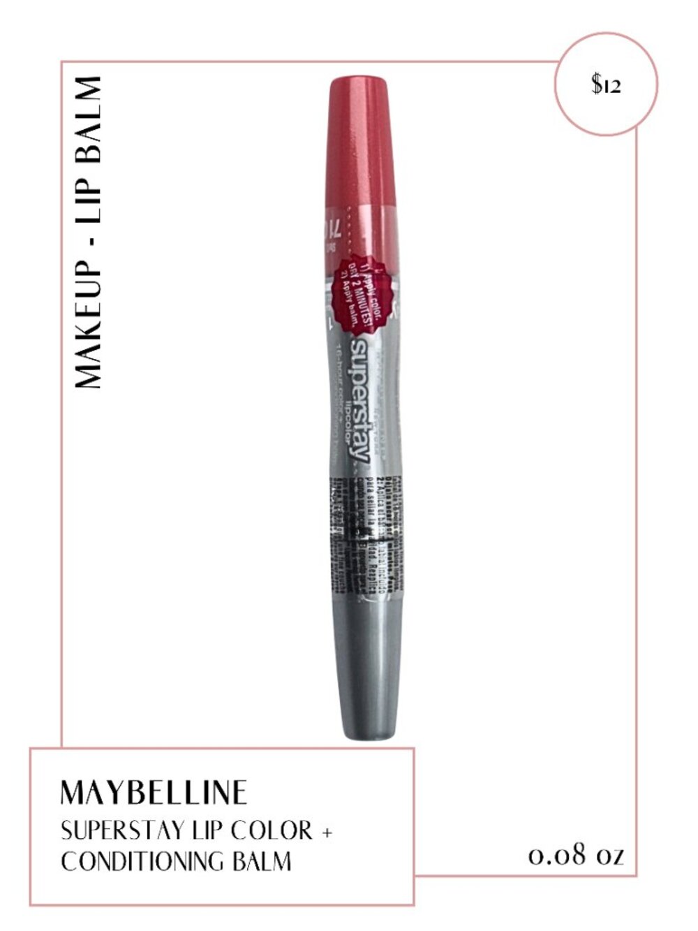 Maybelline Superstay Lip Color + Conditioning Balm